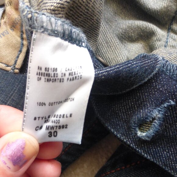 GUESS premium denim dark wash "Pasadena" straight leg button fly jeans - Picture 6 of 16